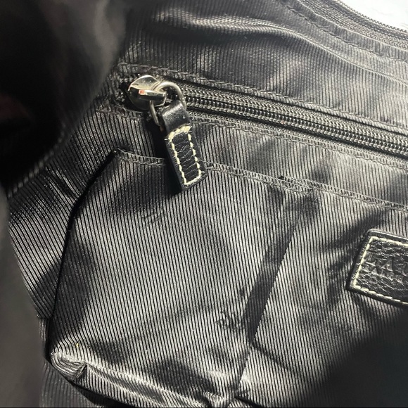 *LAUREN RALPH LAUREN* NWOT Black Leather Braided Handle Handbag - Picture 6 of 11